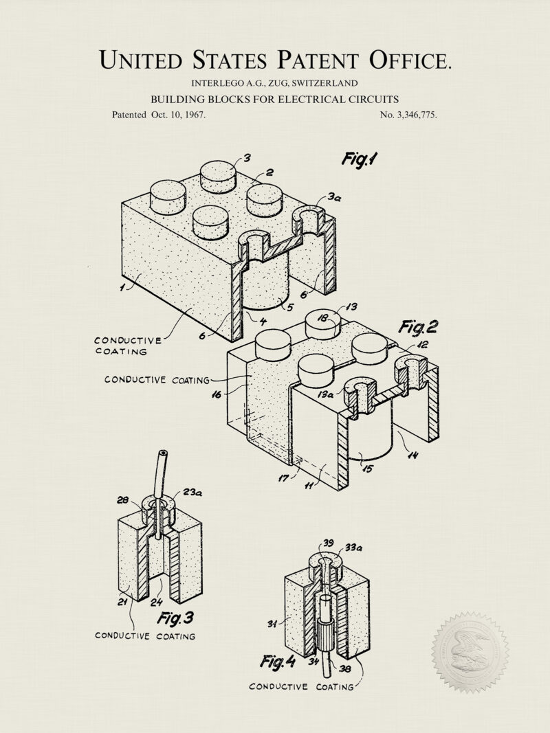 Building Block Prints | Vintage Toy Patents