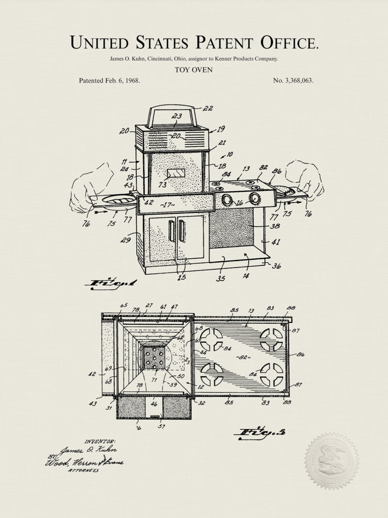 Toy Oven | 1968 Kenner Patent
