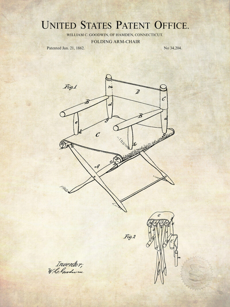 Movie Directors Chair | 1962 Patent