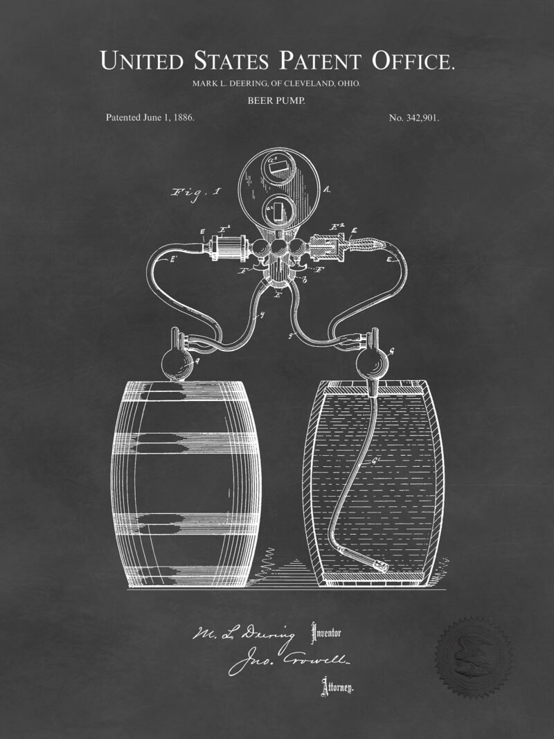 Beer Pump | 1886 Patent