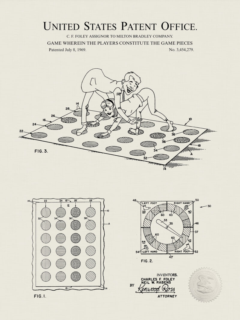 Twister Game Concept | 1967 Patent