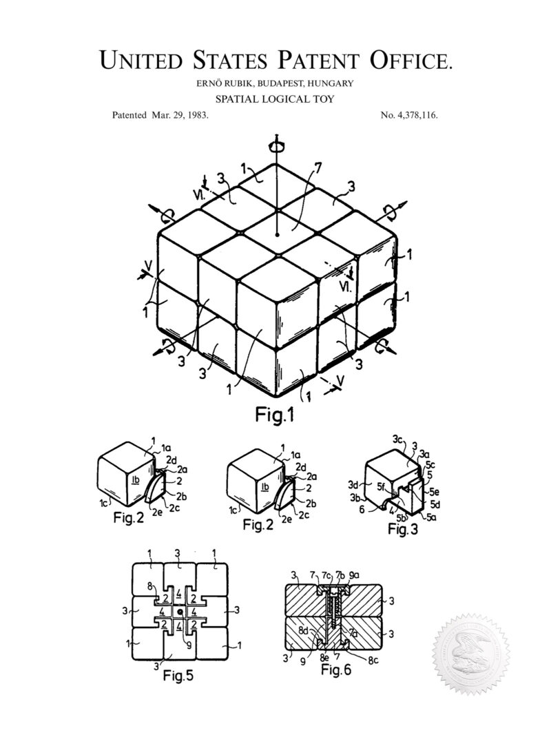 Rubik's Cube | 1983 Toy Patent