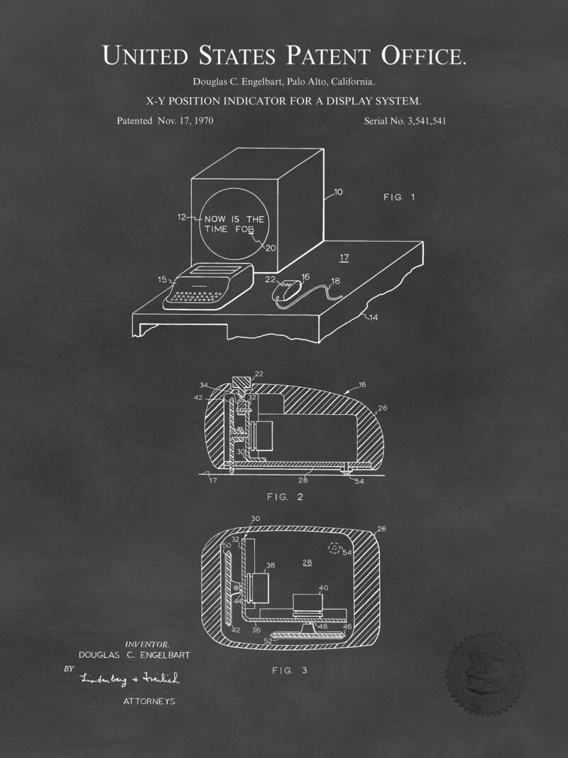 Vintage PC Mouse Design | 1970 Patent