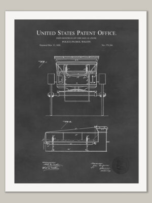 Police Wagon Print | 1888 Patent