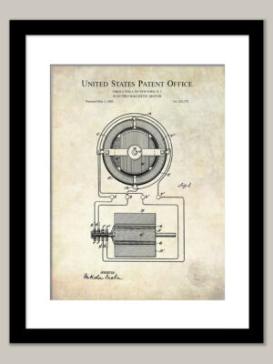 Nikola Tesla Patent | 1888 Electro-Magnetic Motor