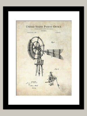 Windmill Print | 1889 Design Patent