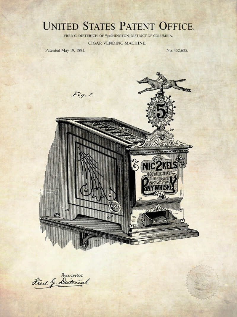 Cigar Vending Machine | 1887 Patent