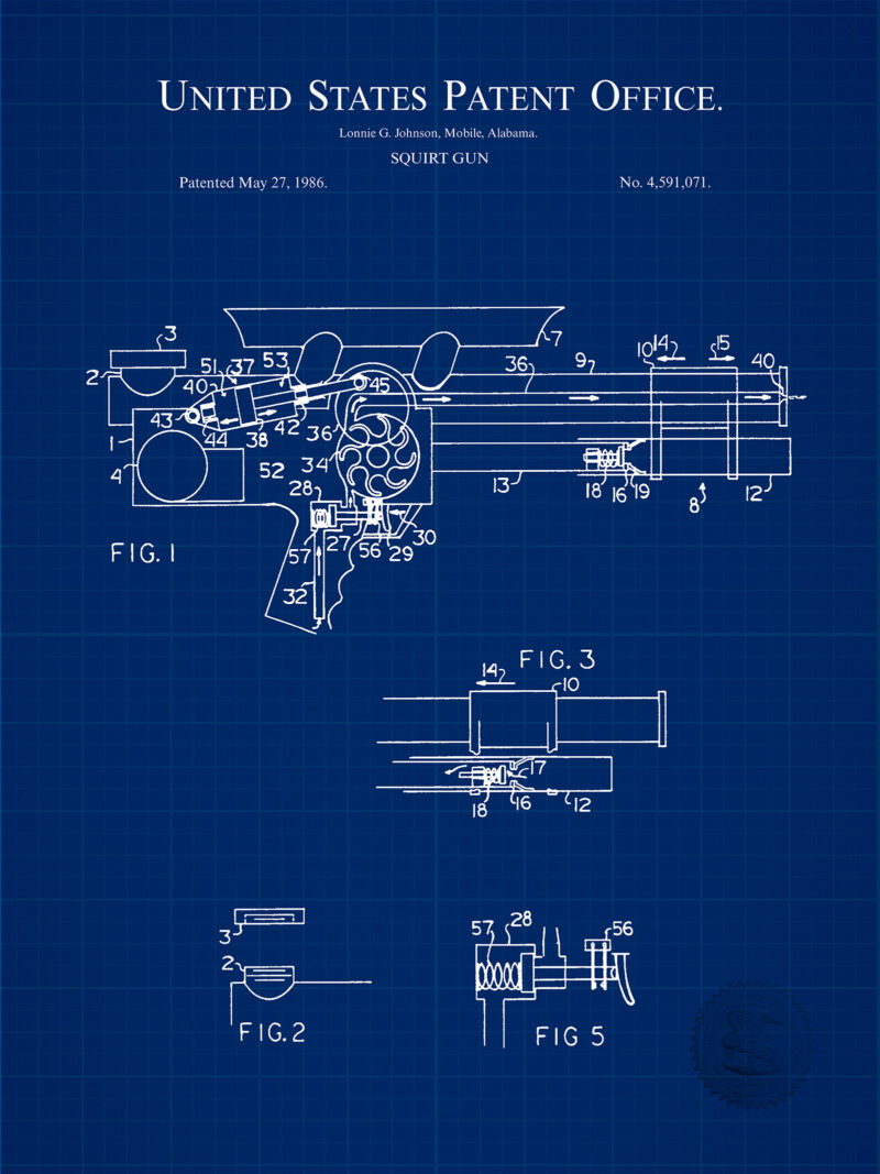 Super Water Gun | 1986 Patent Print