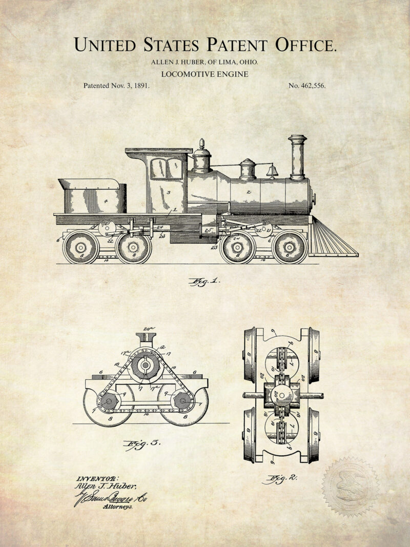 Antique Train Patents