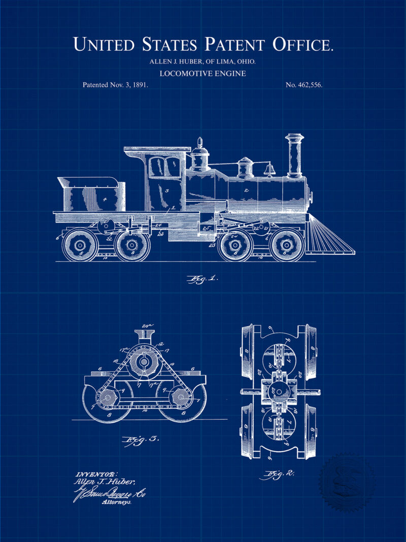Locomotive Engine | 1891 Patent