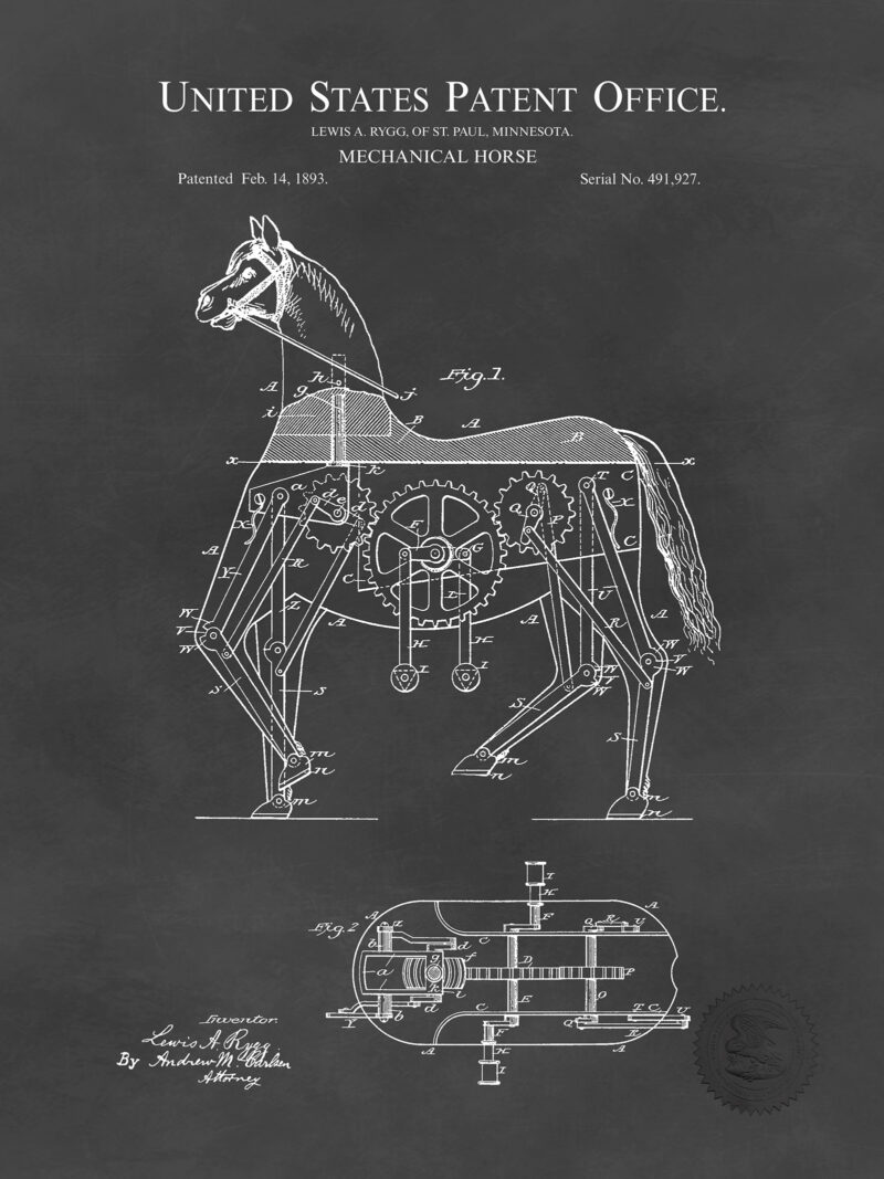 Mechanical Horse | 1893 Patent