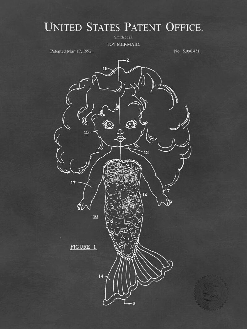 Mermaid Print | 1992 Doll Patent