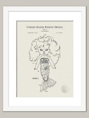 Mermaid Print | 1992 Doll Patent