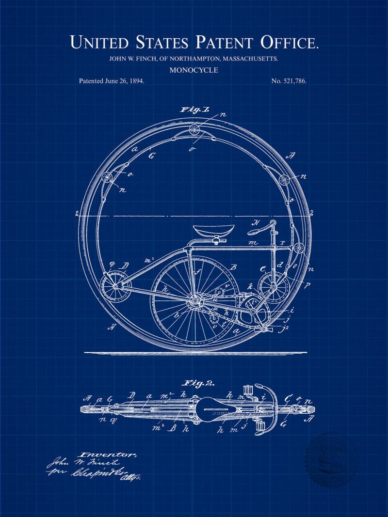 Monocycle Design | 1894 Patent