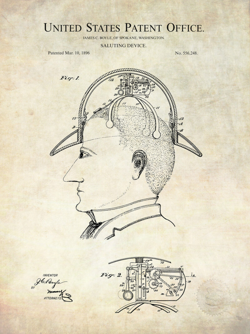 Saluting Hat | 1896 Patent