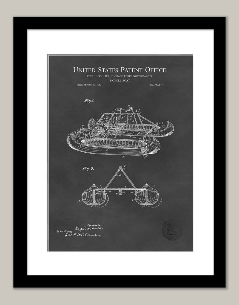 Bicycle Boat | 1896 Patent