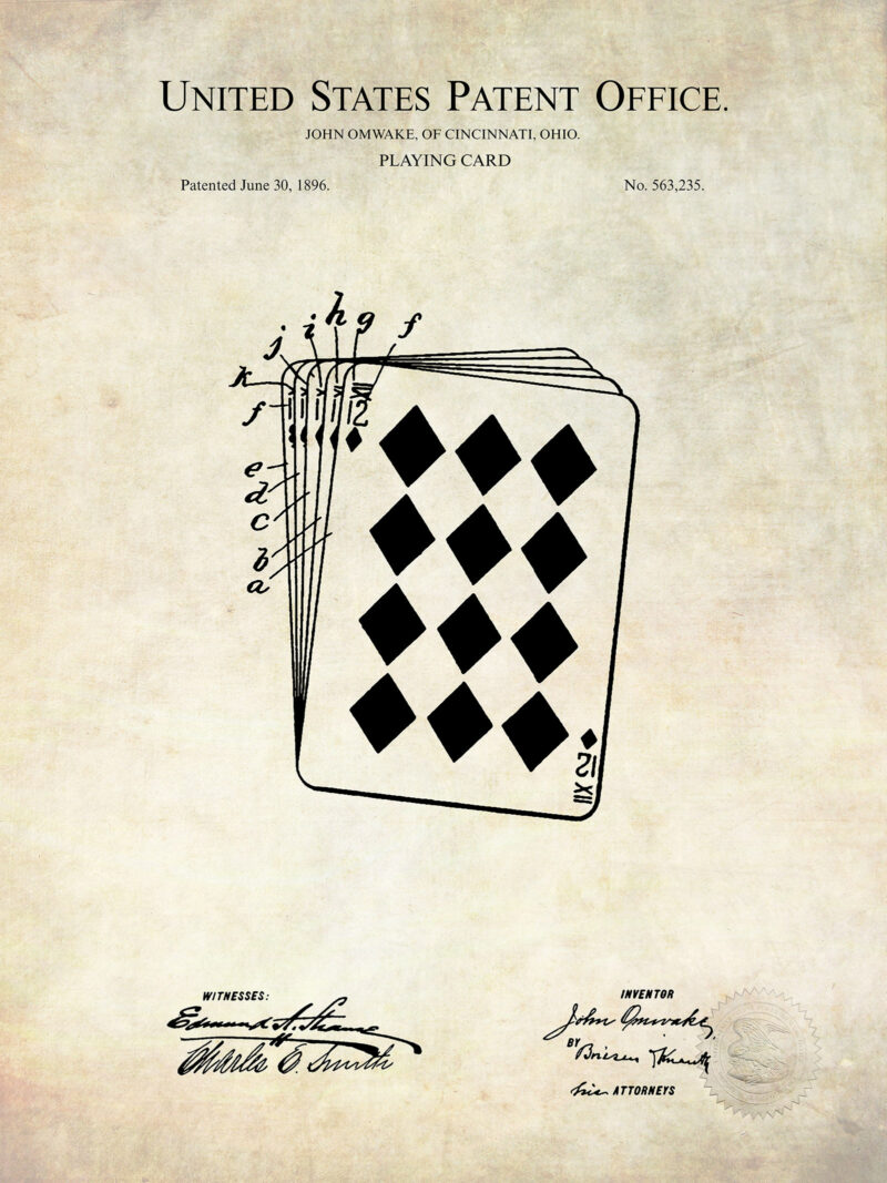 Playing Card Design | 1896 Patent