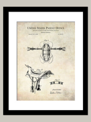 Riding Saddle Print | 1896 Patent
