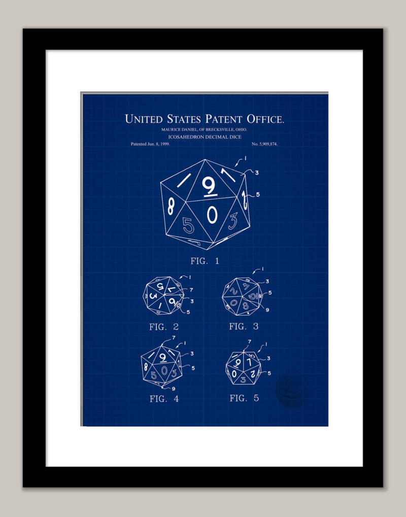 Icosahedron Dice Design | 1999 Patent