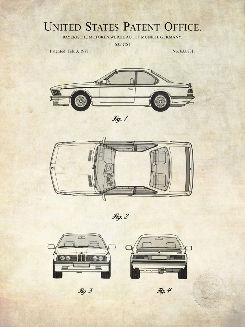 BMW 635 CSI | 1978 Auto Patent