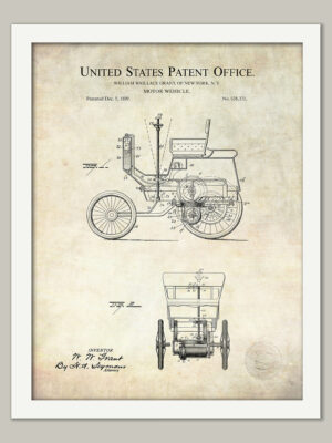 Early Motor Vehicle | 1899 Automobile Patent