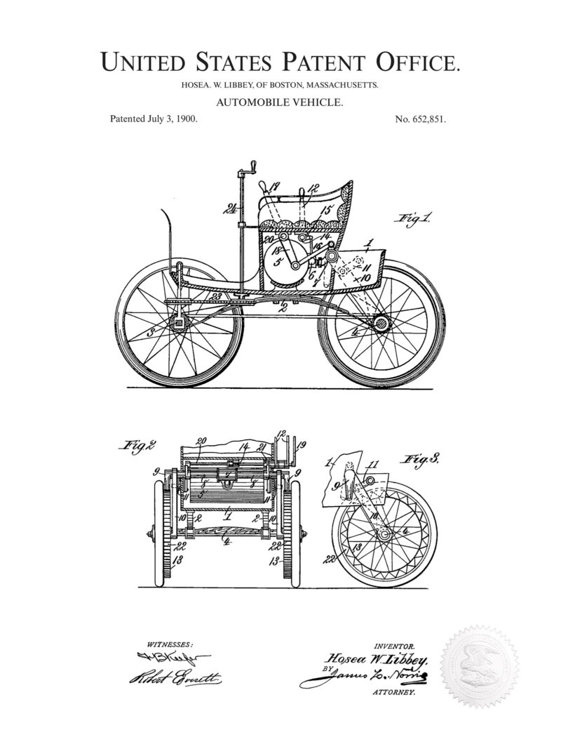 Vintage Motor Vehicle | 1900 Patent