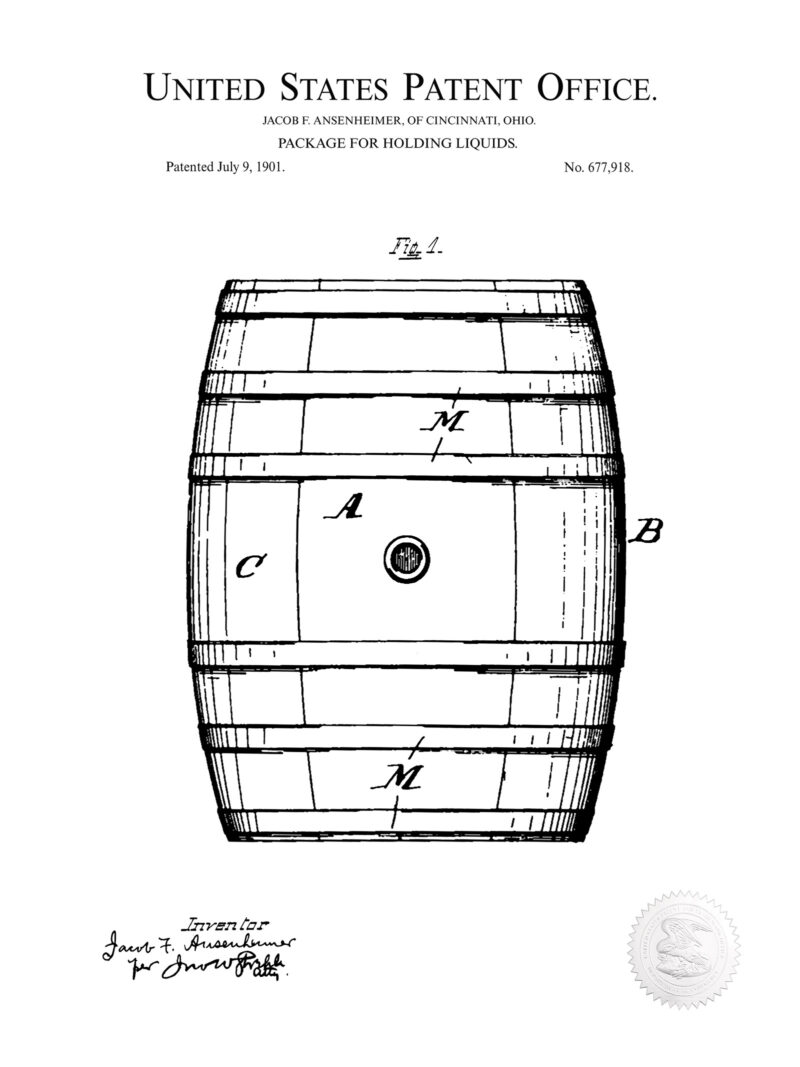 Antique Beer Barrel | 1901 Patent