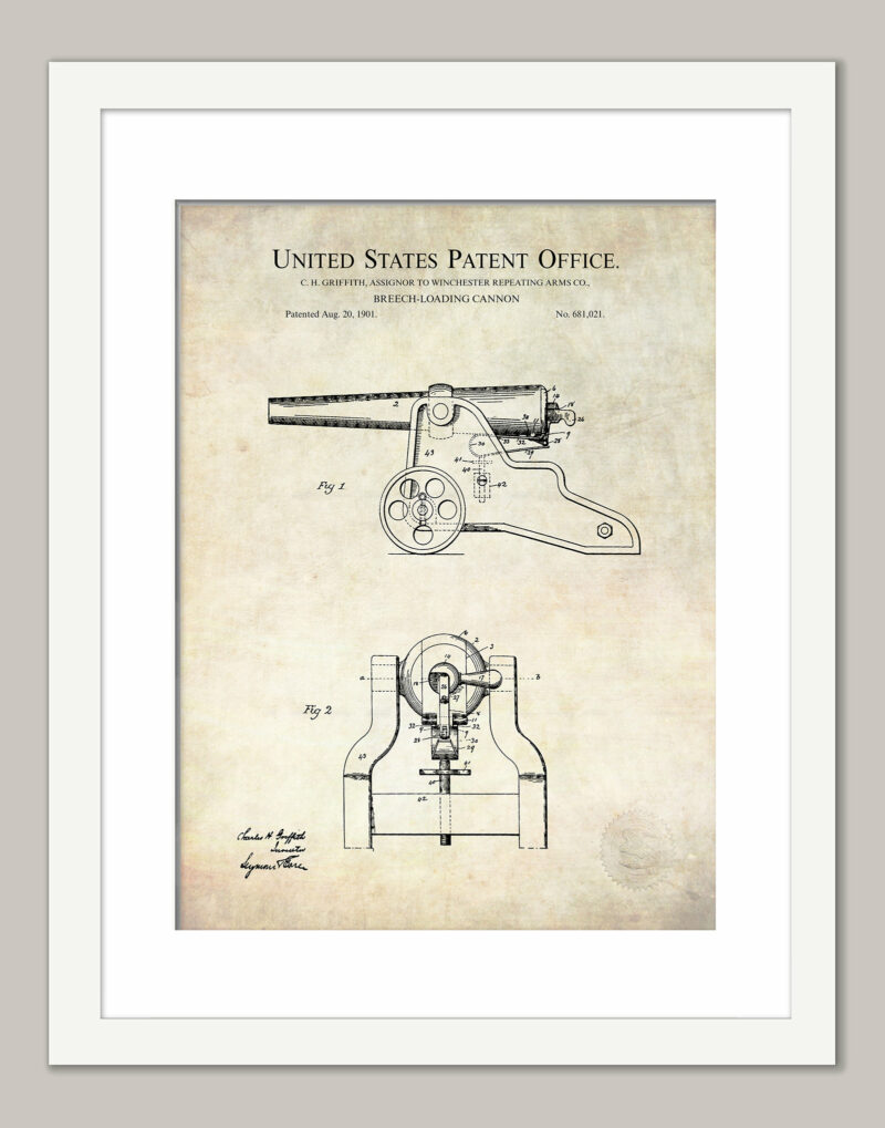 Antique Cannon Design | 1901 Patent