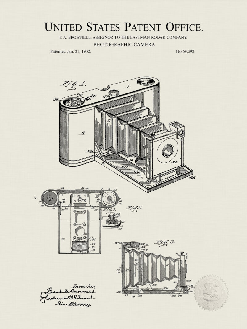 Early Camera | 1902 Kodak Patent