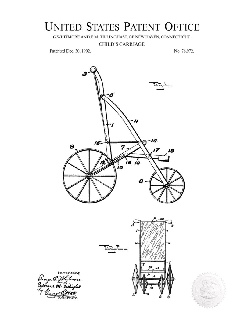 Antique Stroller Design | 1902 Patent