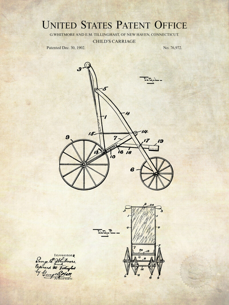 Antique Stroller Design | 1902 Patent