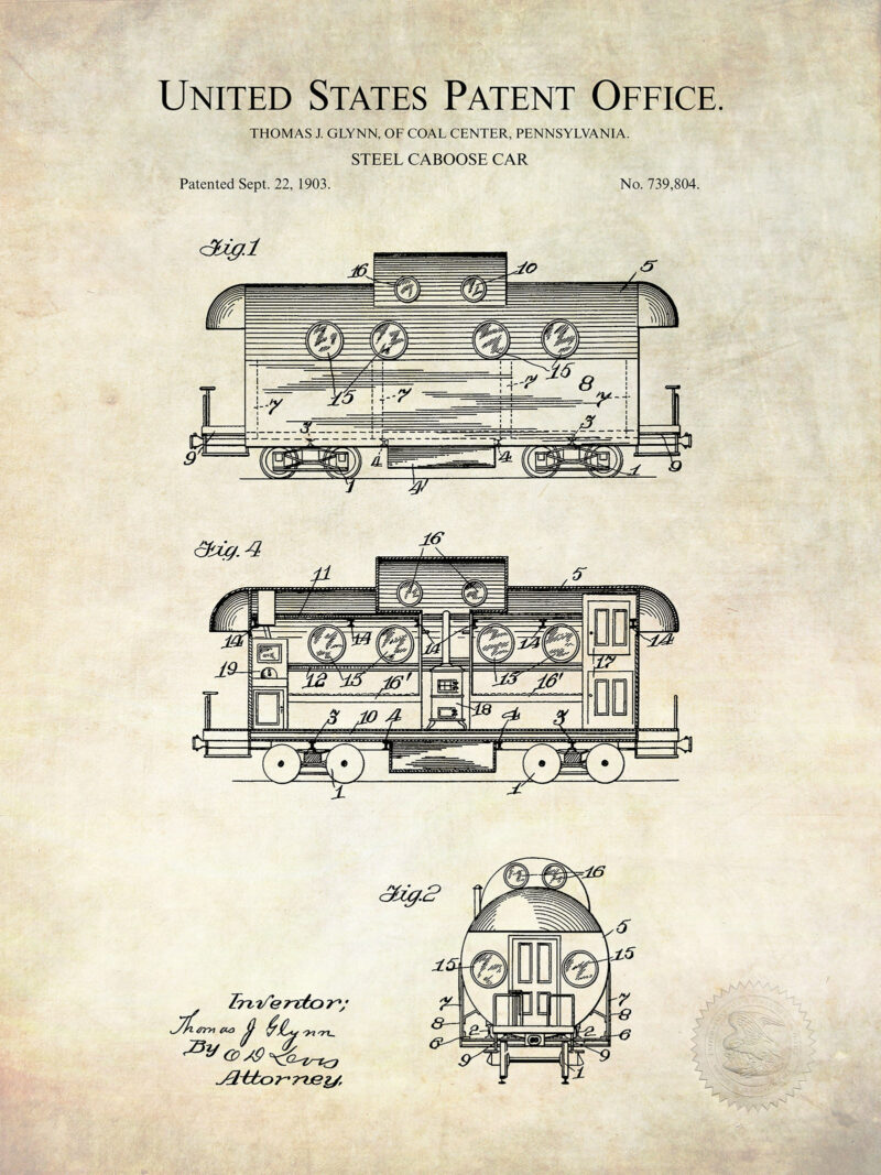 Antique Train Patents