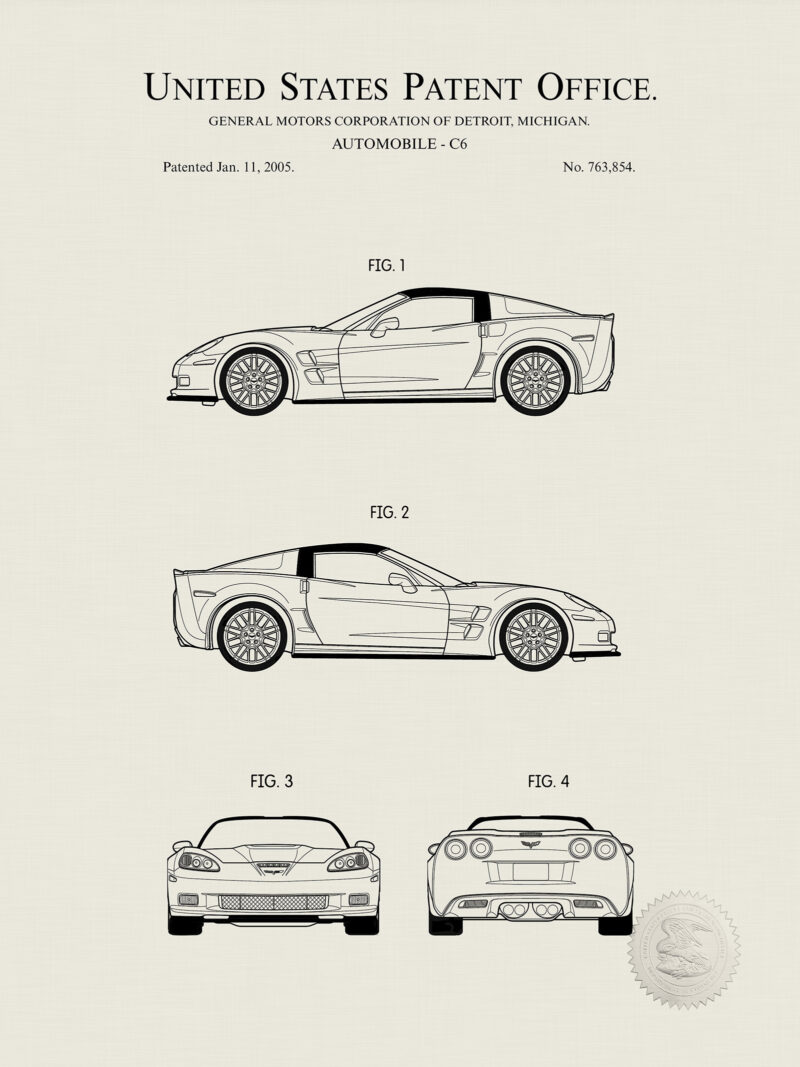 Classic Corvette | Patent Print Collection