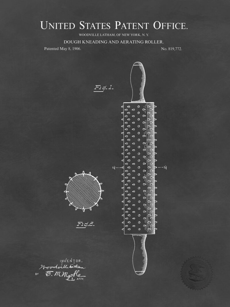 Vintage Roller Design | 1906 Patent Print