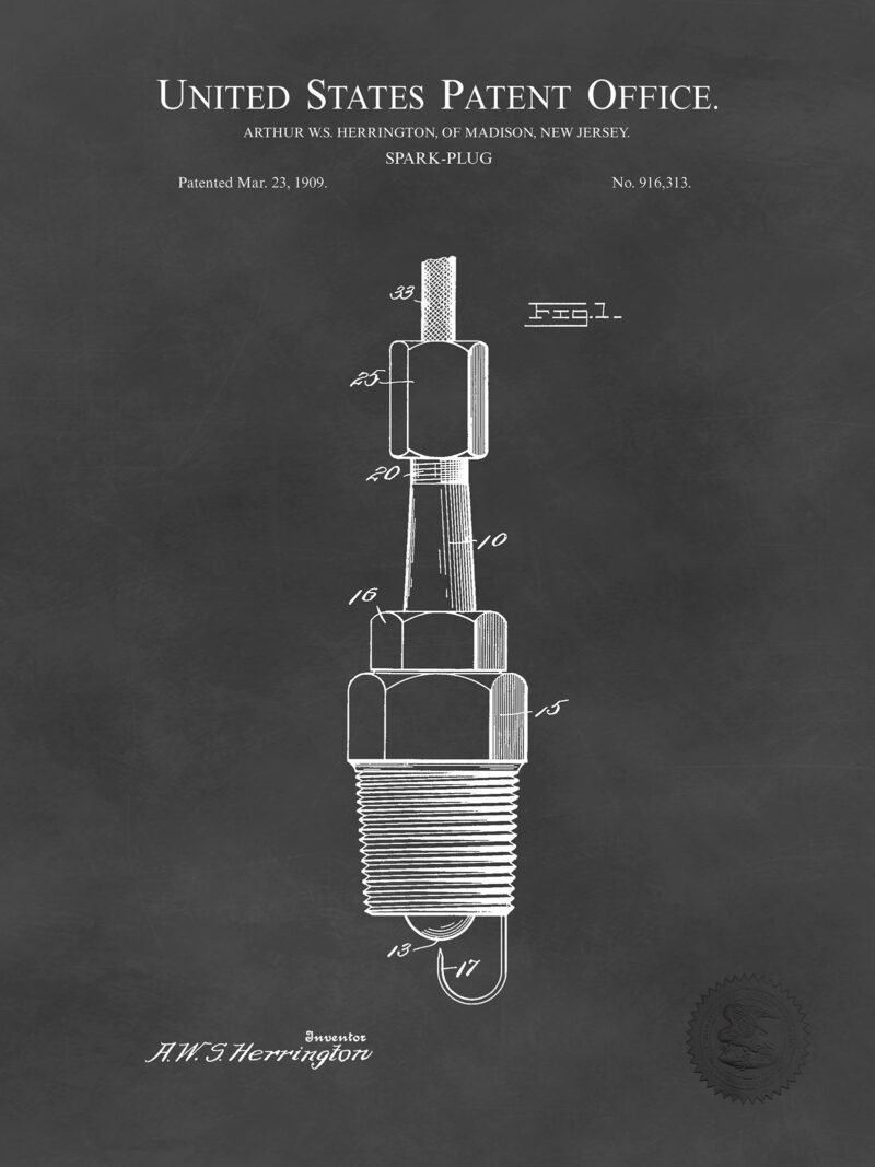 Spark Plug  | 1909 Design Patent