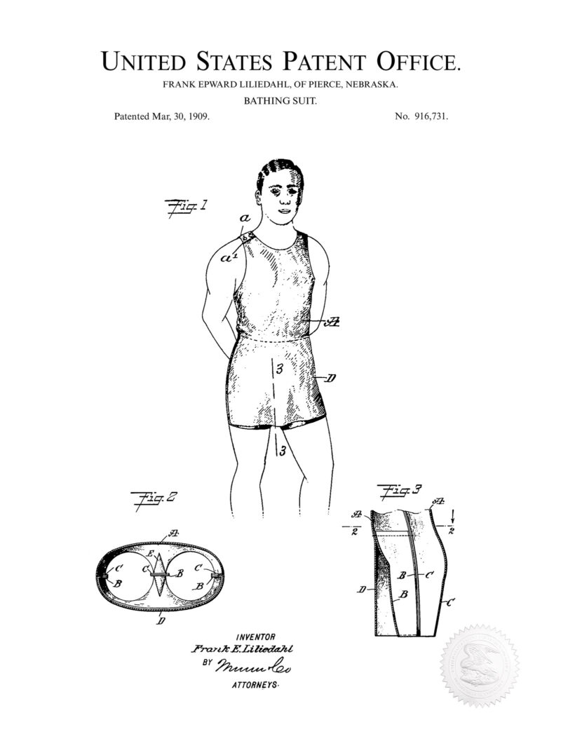 Vintage Beach Garment | 1909 Patent