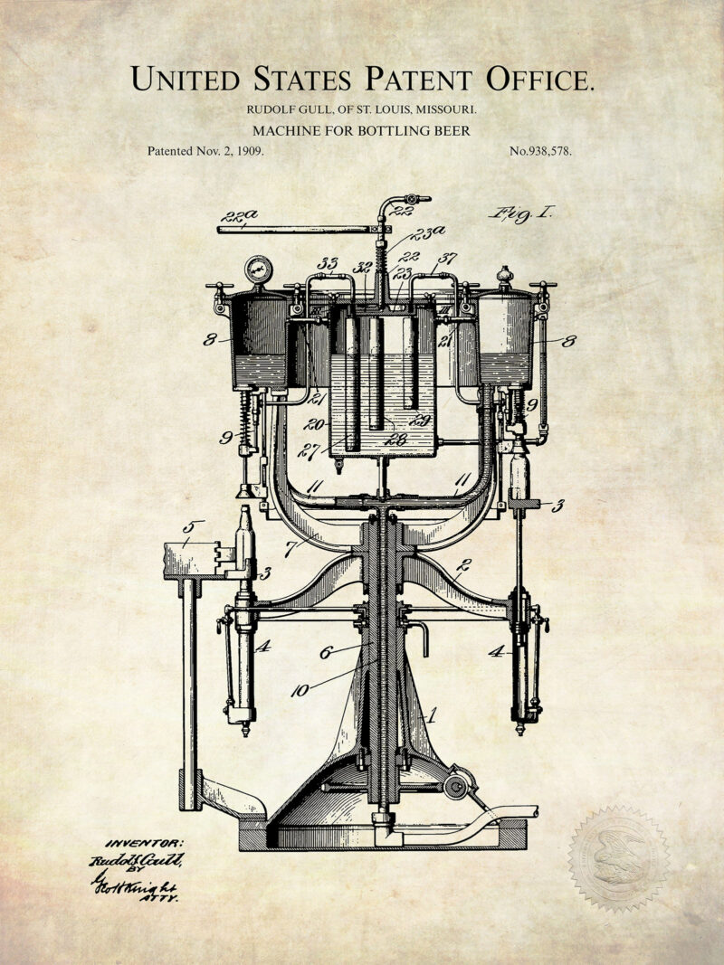 Beer Bottling Invention | 1909 Patent