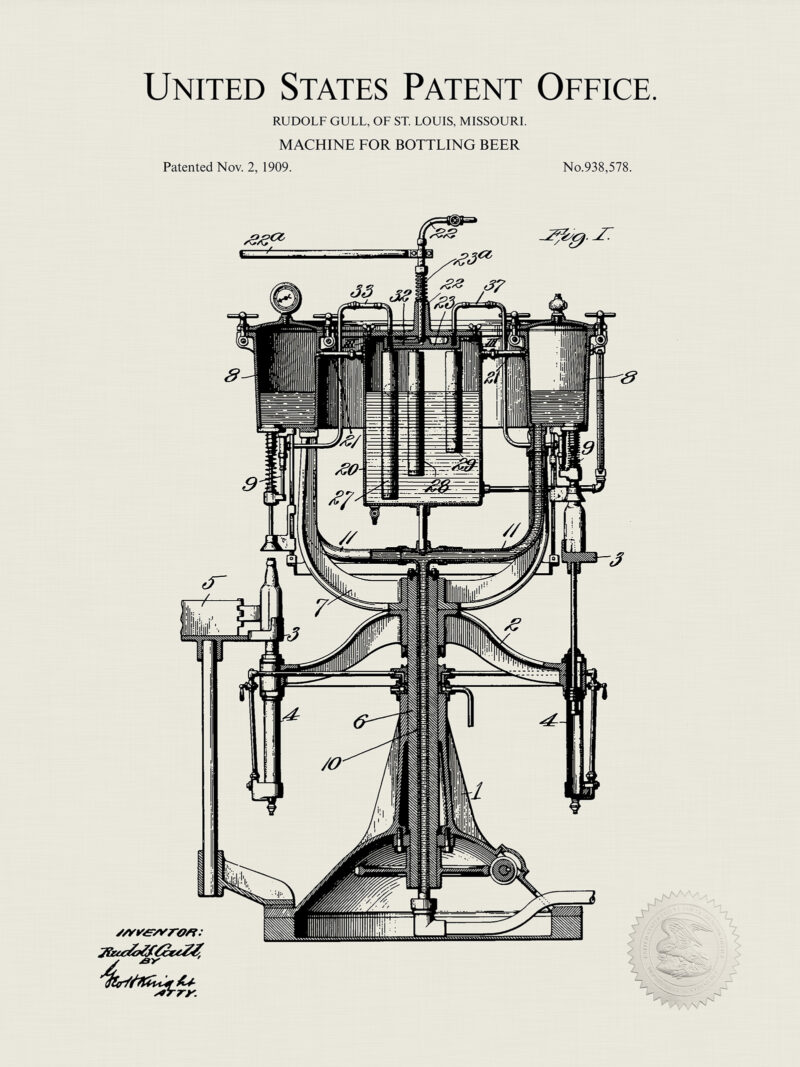 Beer Bottling Invention | 1909 Patent