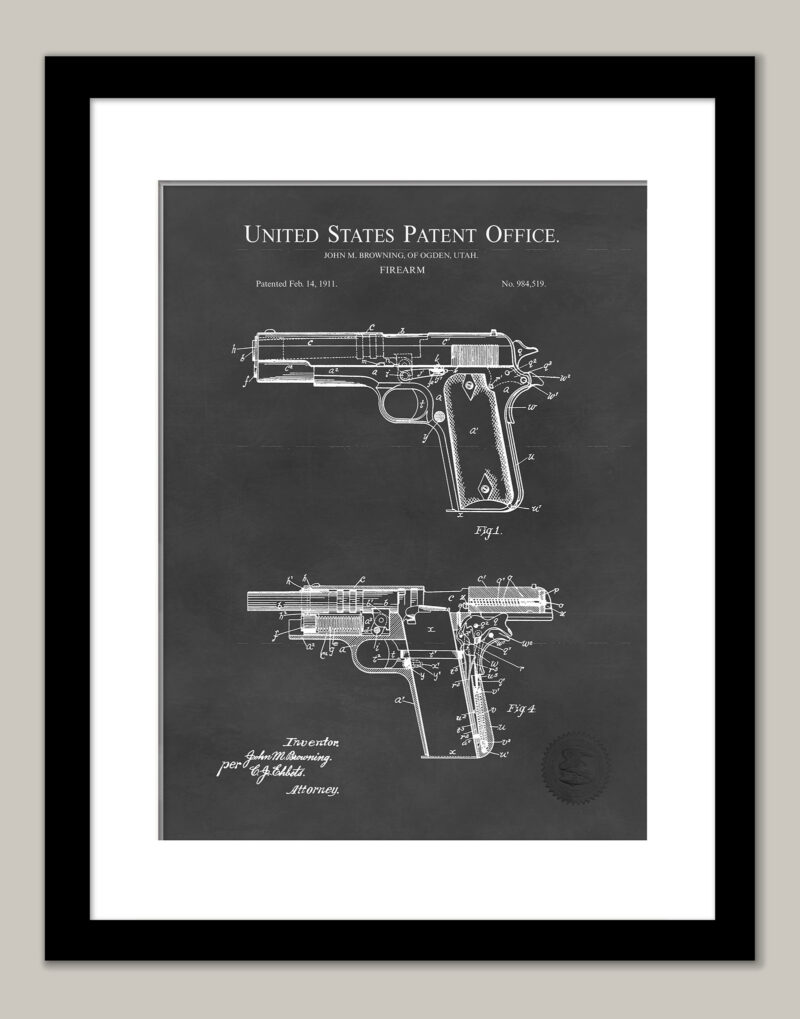 Browning Handgun Print | 1911 Patent