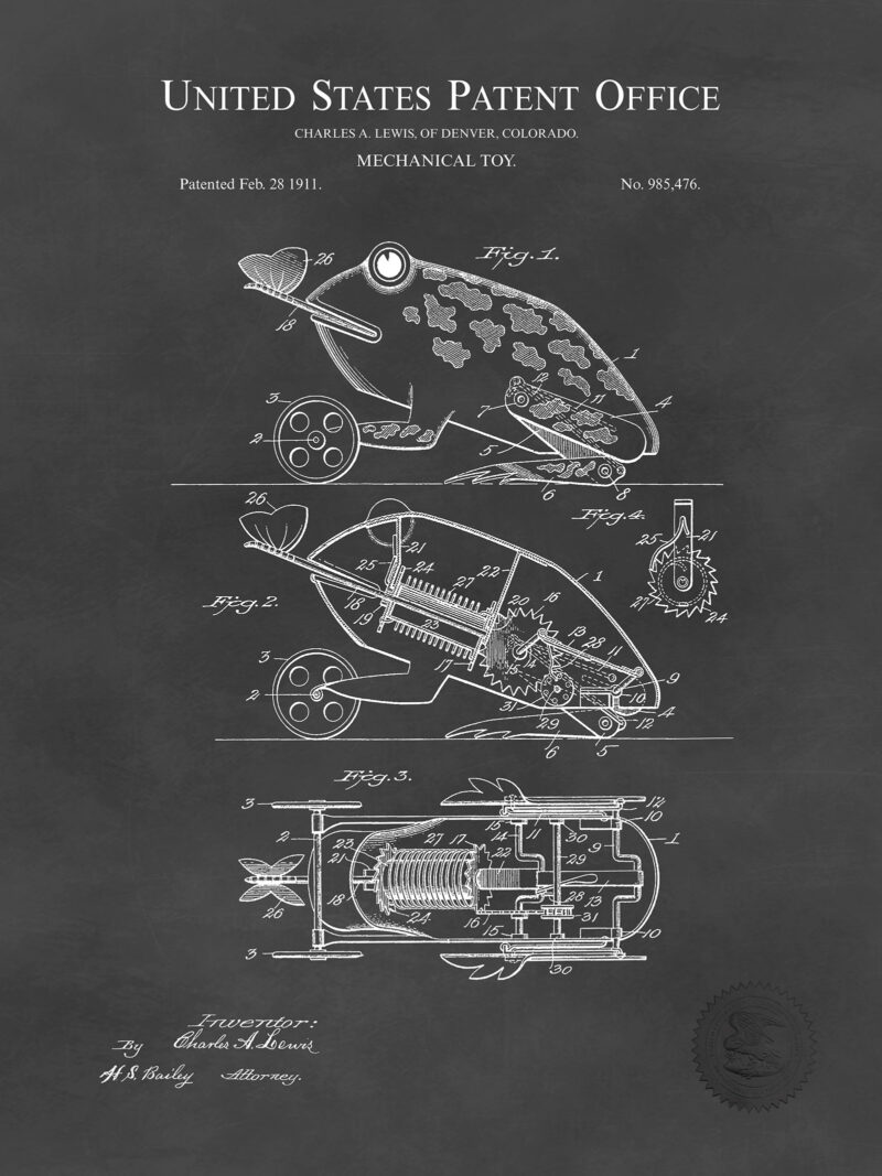 Mechanical Frog | 1911 Toy Patent