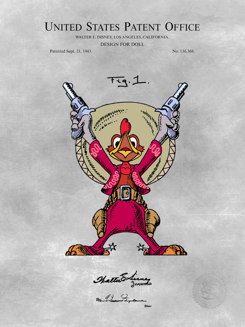 Panchito Pistoles Print | 1943 Disney Patent