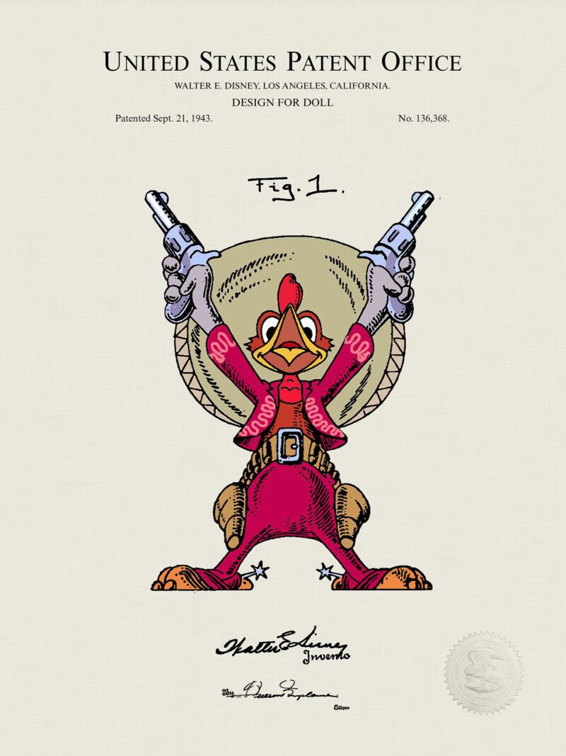 Panchito Pistoles Print | 1943 Disney Patent
