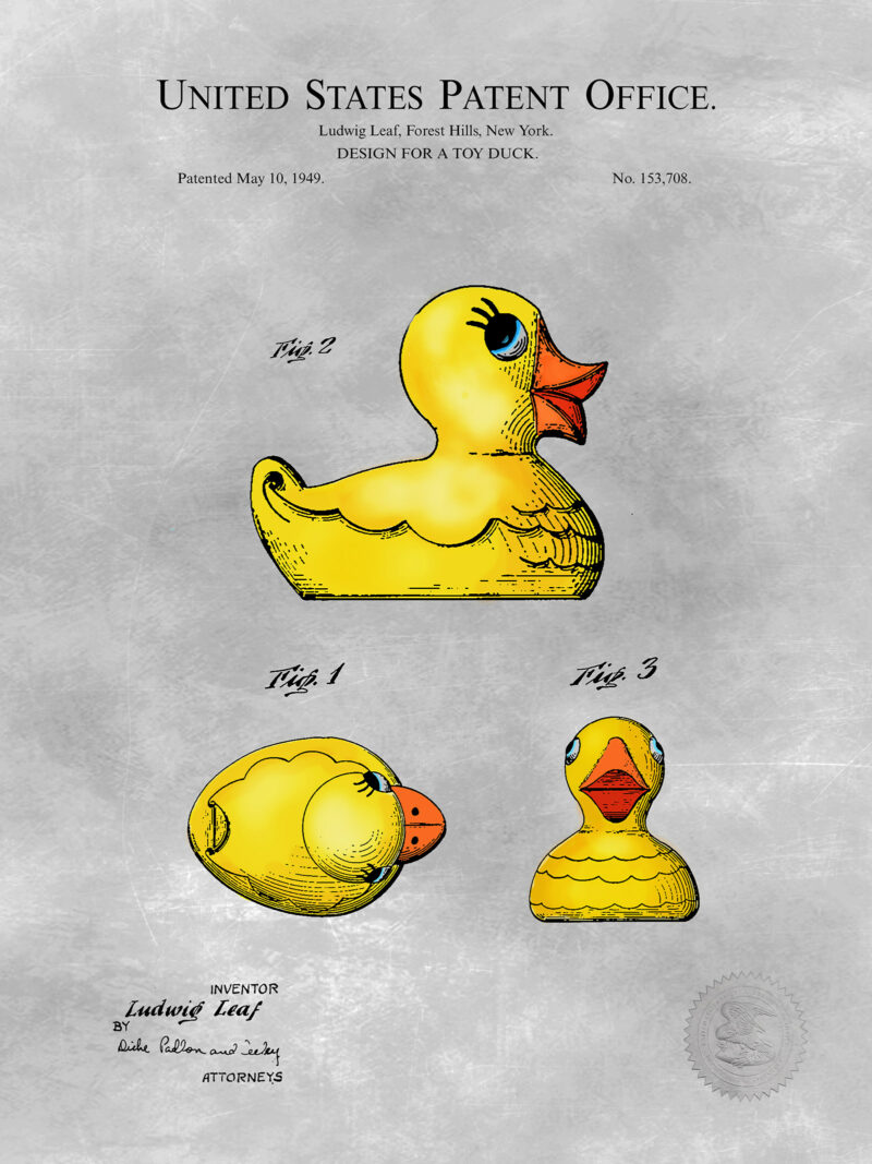 Toy Duck Patent | 1949 Bathroom Decor