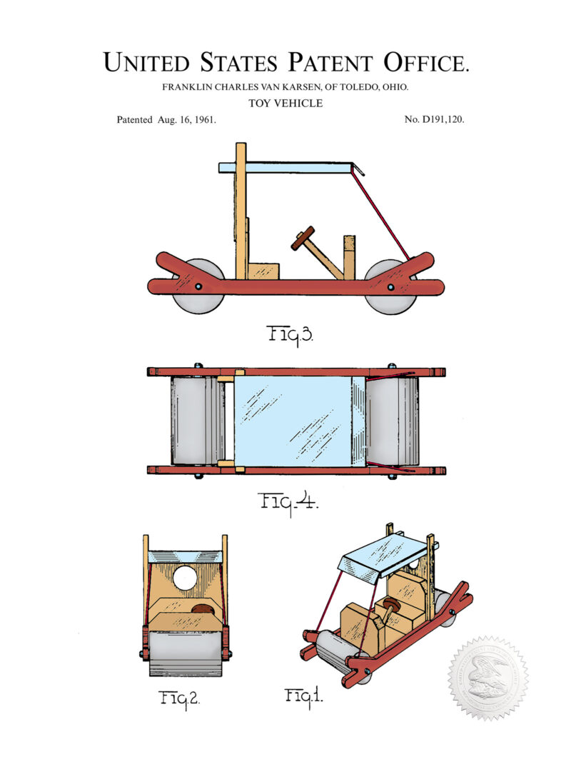 Stone Age Car | 1961 Toy Vehicle Patent