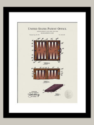 Backgammon Game Print | 1935 Patent