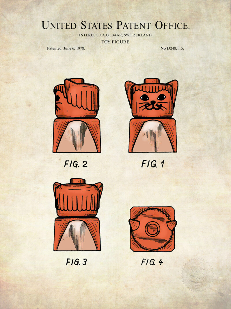 Dog & Cat Figures | 1978 Building Block Patents