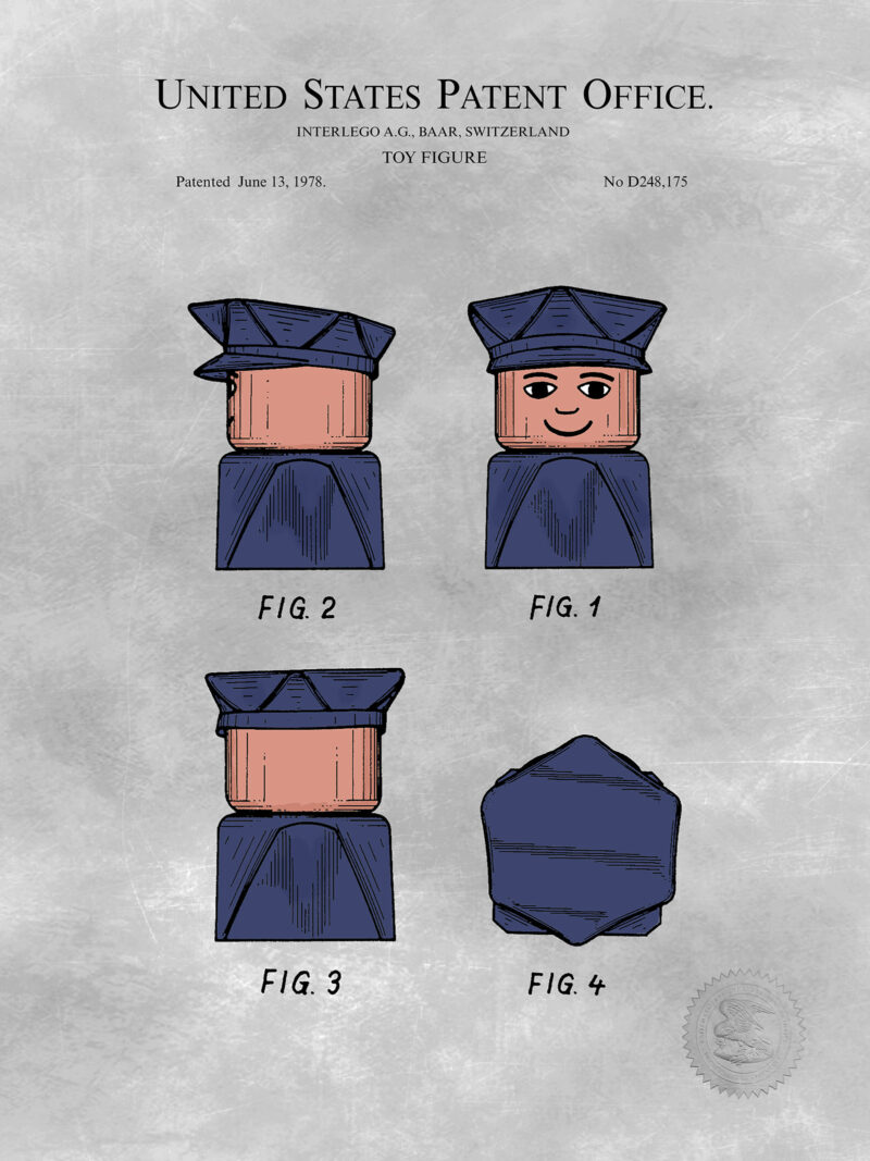 Building Brick Policeman | 1978 Patent
