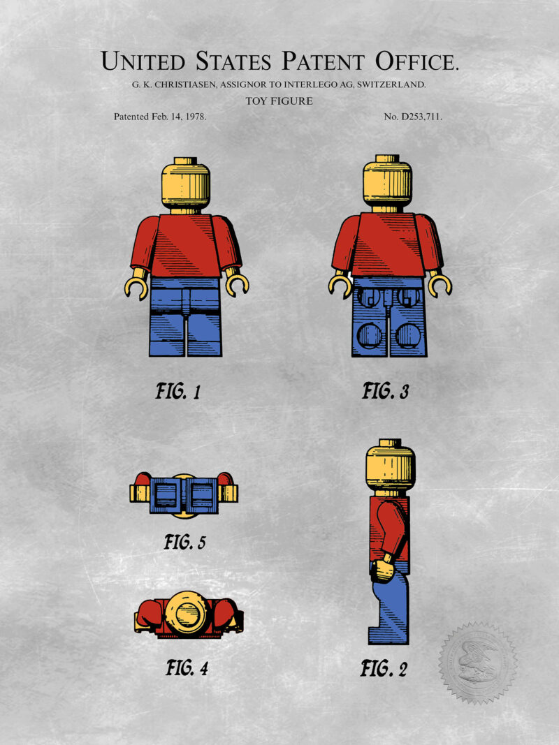 Man Figure | 1978 Building Block Patent Print