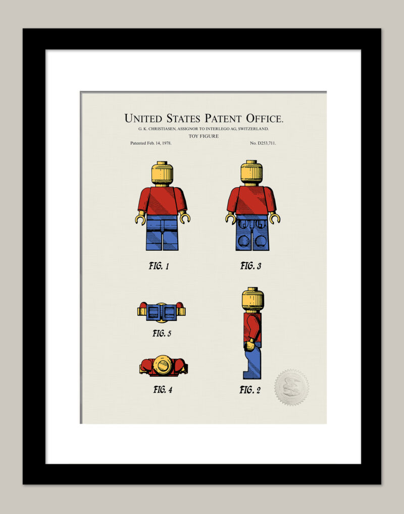 Man Figure | 1978 Building Block Patent Print