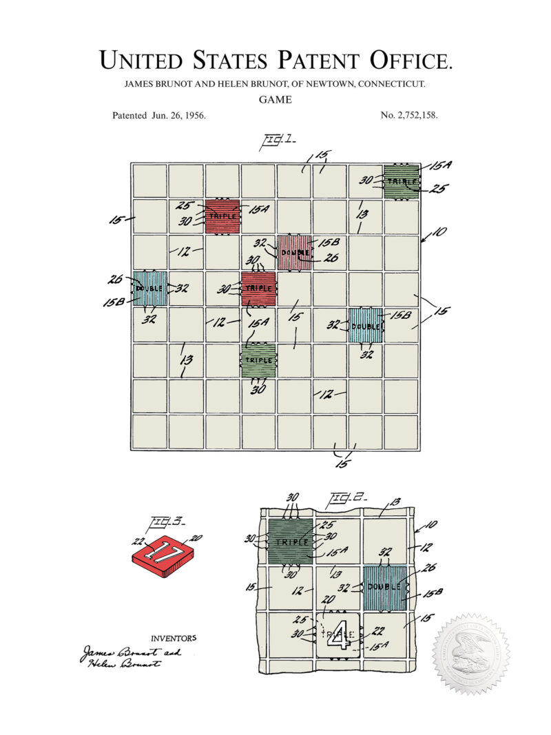 Scrabble Game | 1956 Patent